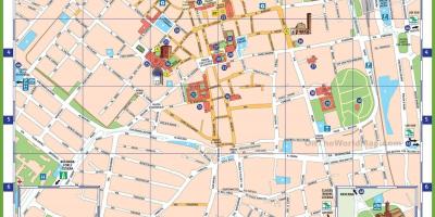 Milan, italia attraksjoner kart
