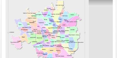 Kart over milano distriktene