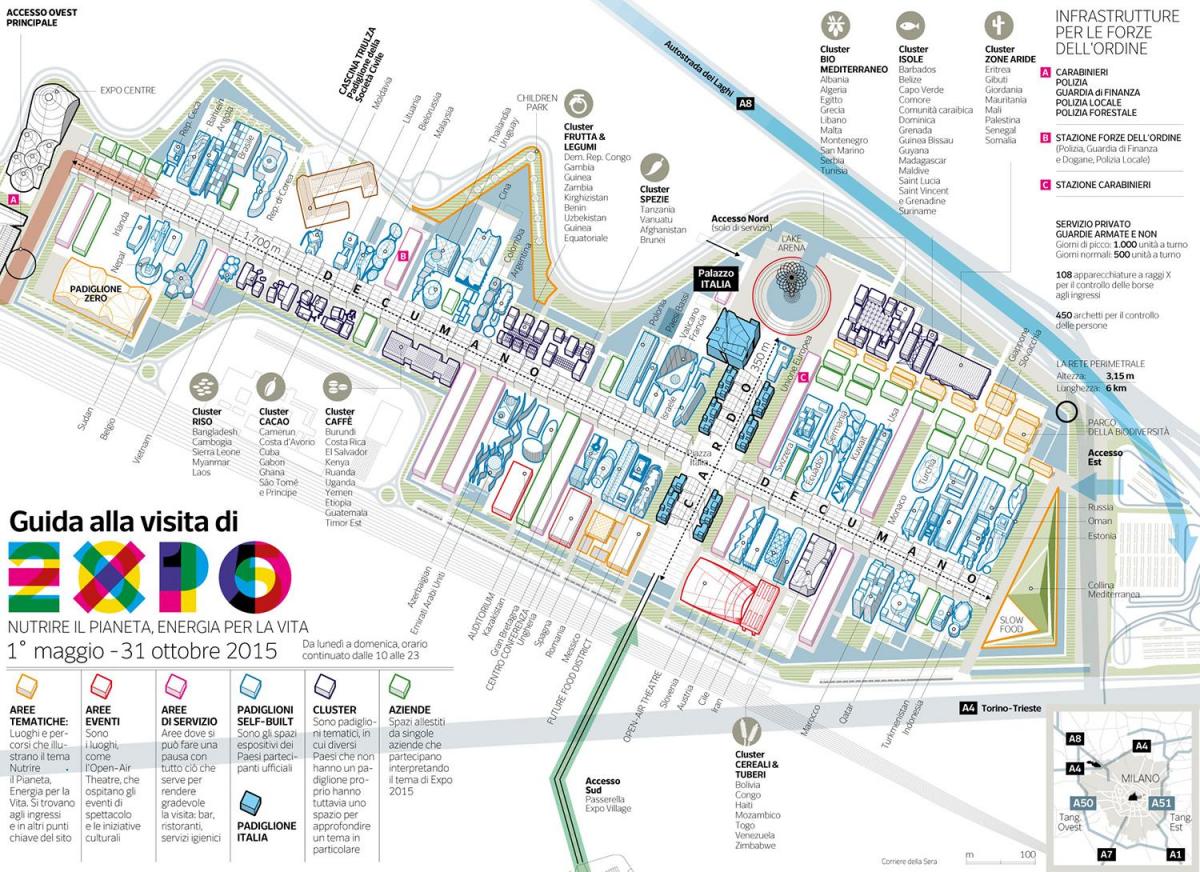 kart over milano expo