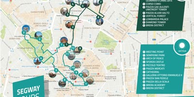 Milano walking tour kart