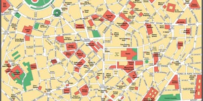 Milan, italia city center kart